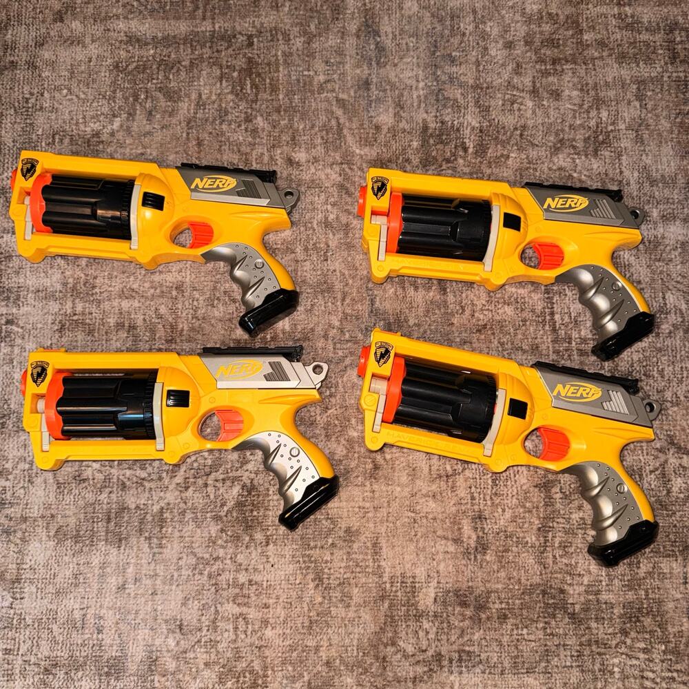 Nerf Lot of 4 N-Strike Maverick REV-6 Blasters